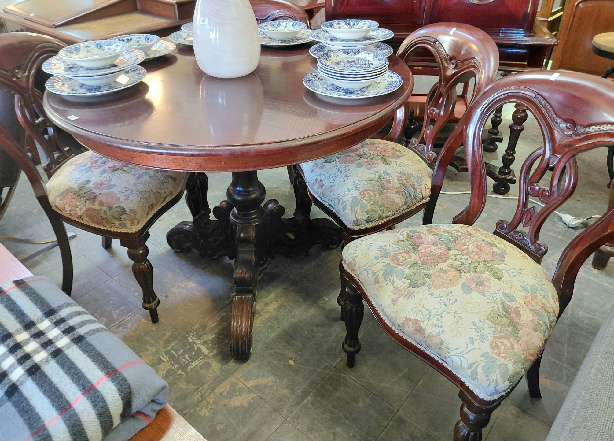 65 · MAHOGANY DINING SET