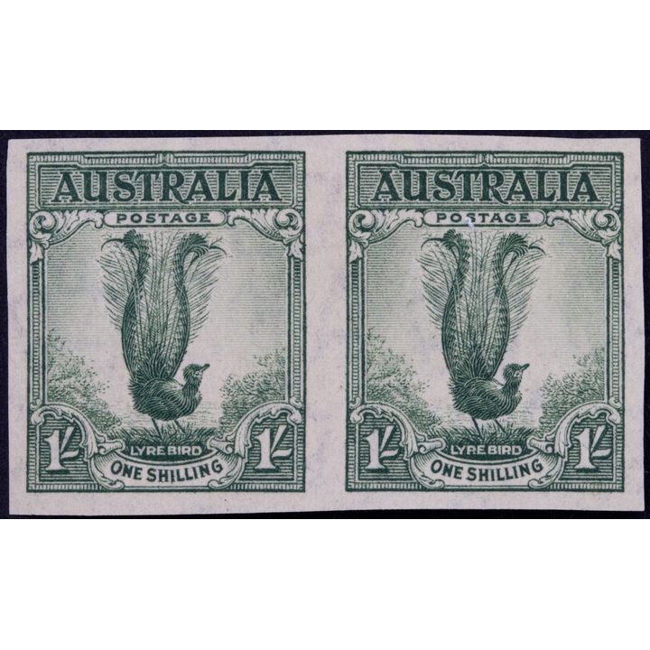 Lyrebird, C of A Watermark, One Shilling, 1940, Good