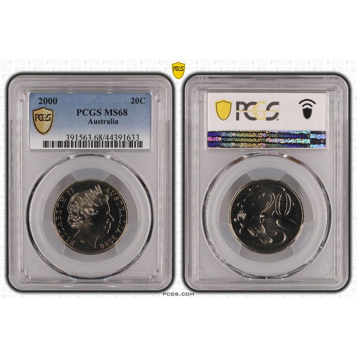 2000 Australia Twenty Cent, 20c PCGS - MS68 -633