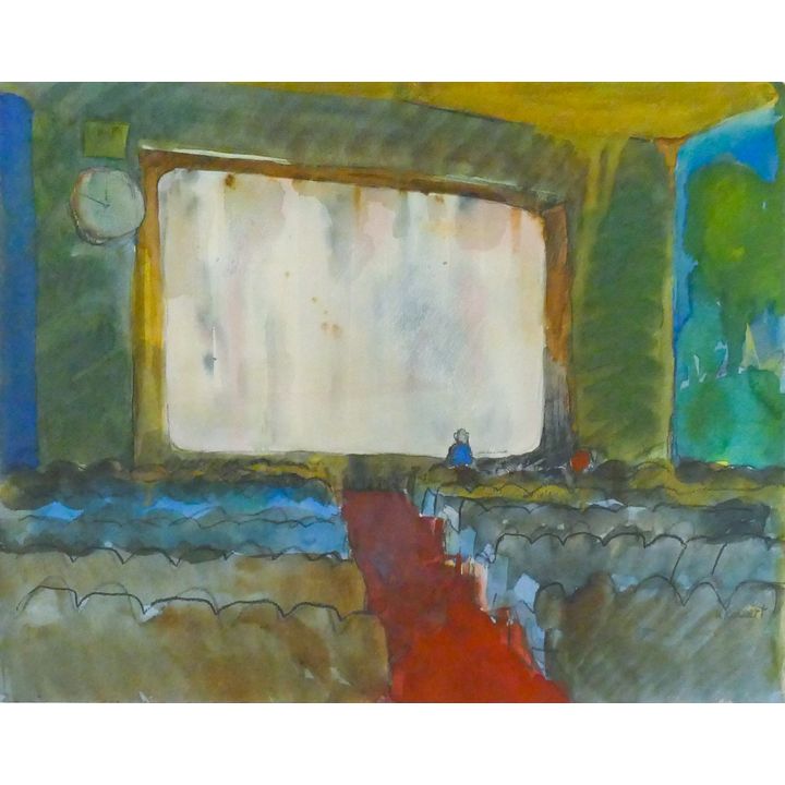 Hank Kowert ''The Silver Screen'' 1968 Watercolor on Paper