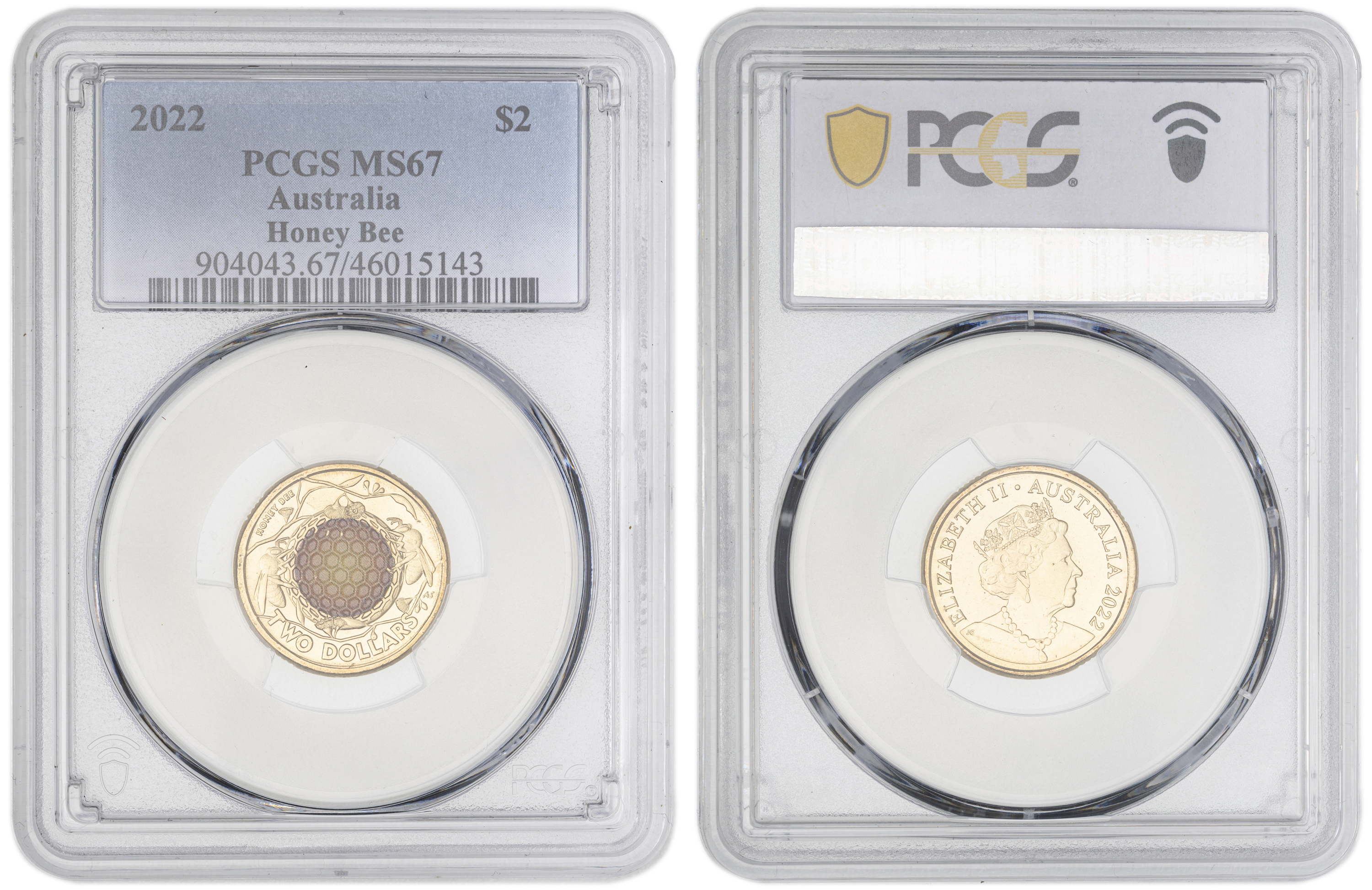 Elizabeth II, Honey Bee Colorized , Two Dollar, 2022, PCGS MS67