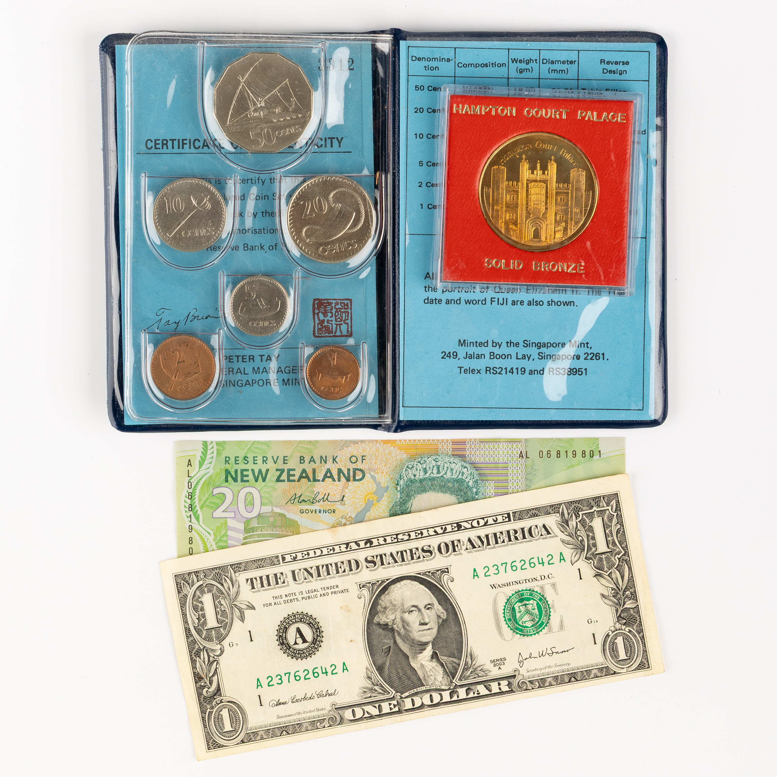 Fiji, Elizabeth II, Year Set, One Cent - Fifty Cents, 1984, UNC