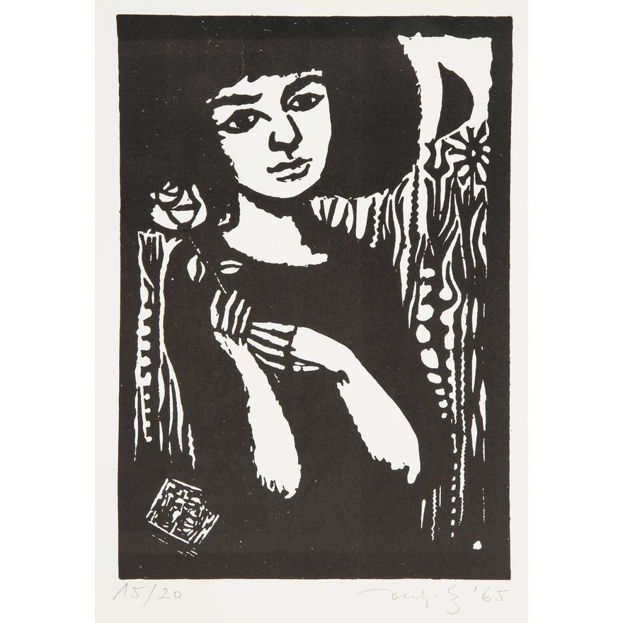 Jerzy Duda-Gracz | Dziewczyna z różą, 1965 r.