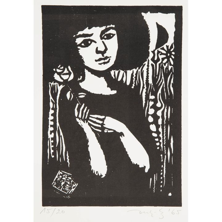 Jerzy Duda-Gracz | Dziewczyna z różą, 1965 r.