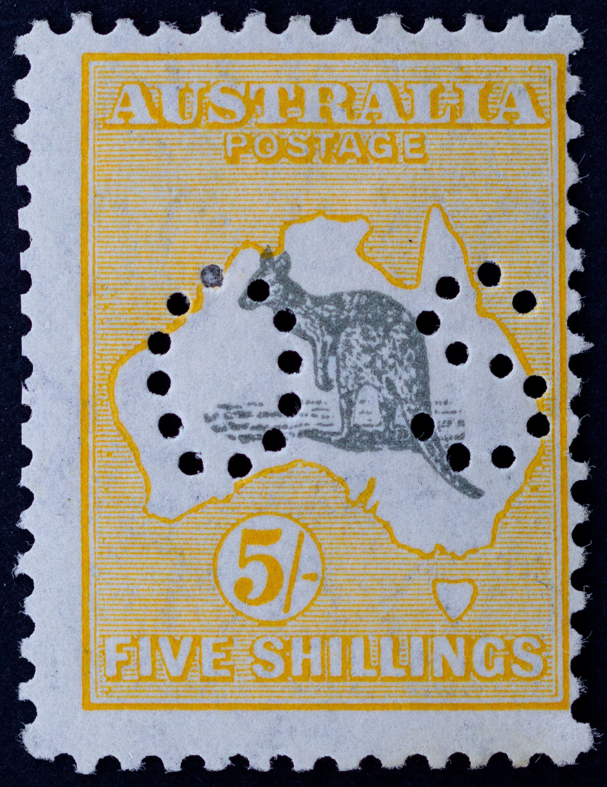 400 · Small Multiple Watermark, Five Shillings, 1929, Good