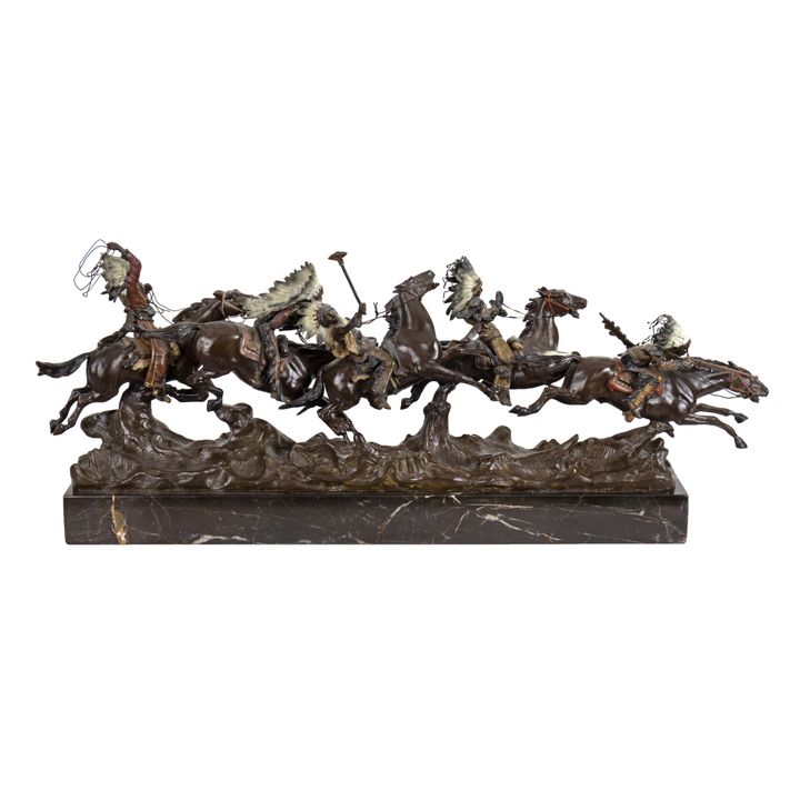 Carl Kauba (1865-1922), Indian Attack (War Party)