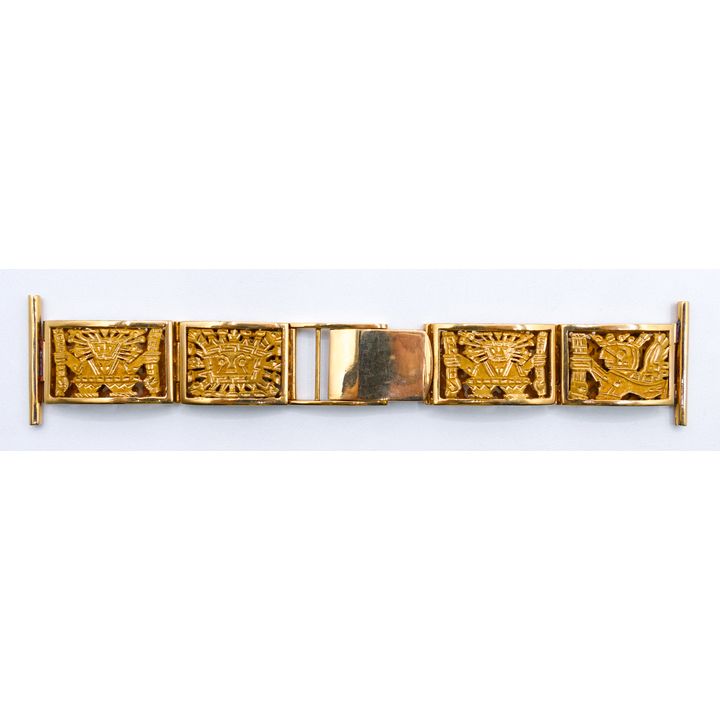 Arte Orfebre 18k Peruvian Pierced Link Watch Bracelet 6'' - 54.1 Grams