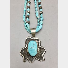Tommy Jackson Pendant On This Turquoise Necklace