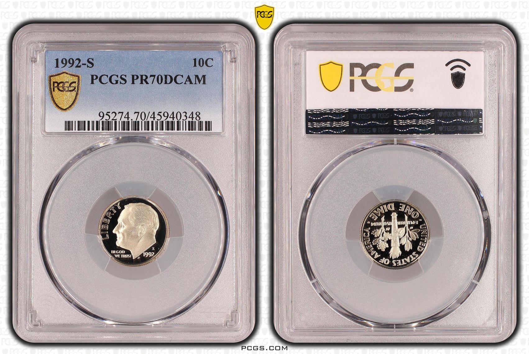 The United States of America, Ten Cent, 1992-S, PCGS PR70DCAM
