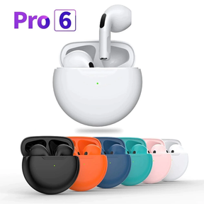 Pro 6 Wireless Headset Sports Earbuds White |DEFECTIVE