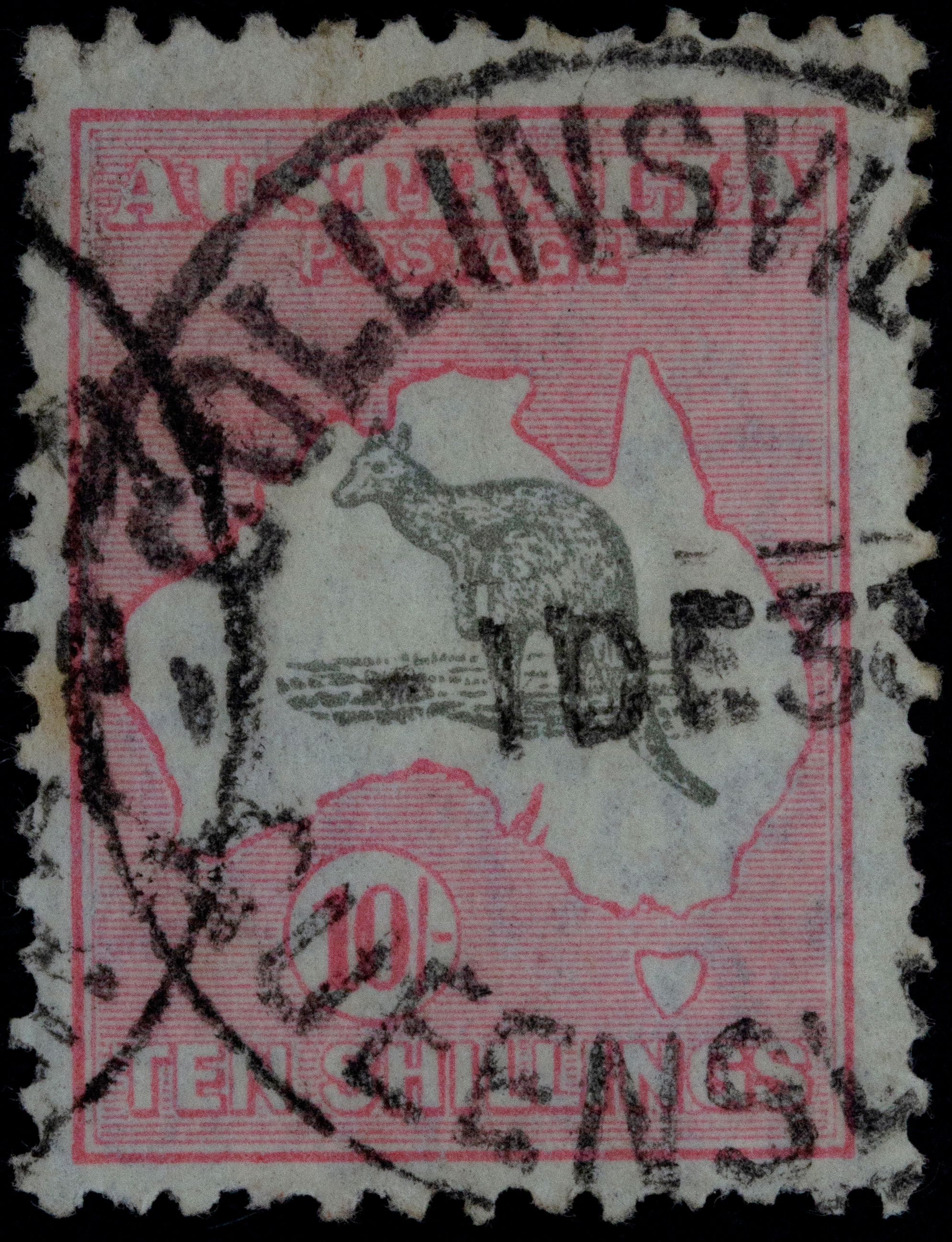 412 · C of A Watermark, Ten Shillings, 1932, Good