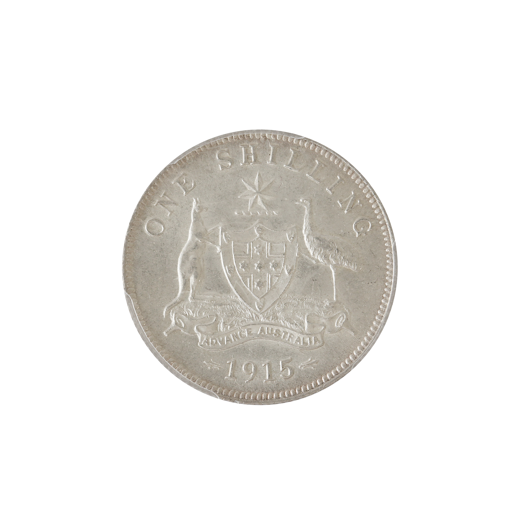 George V, Shilling, 1915, MS 63