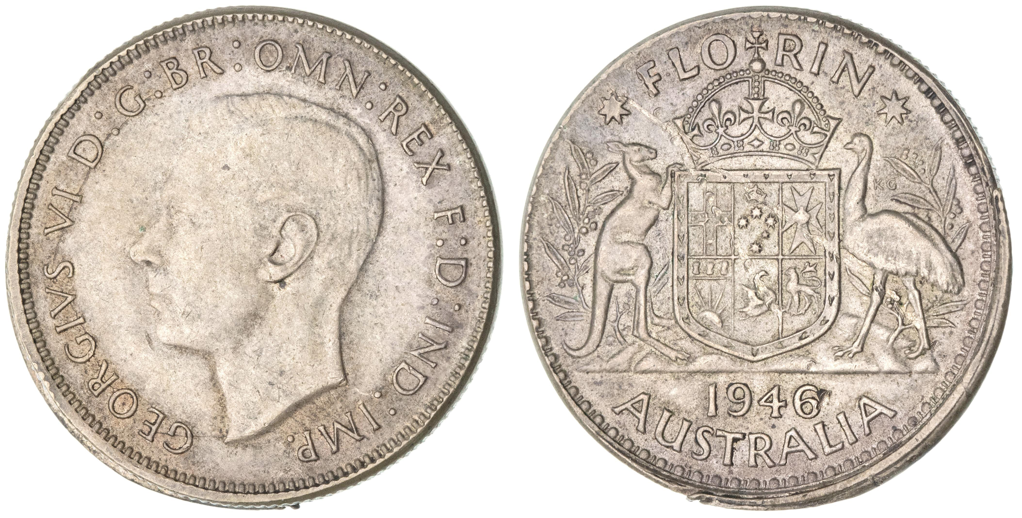 George VI, Florin, 1946, gVF