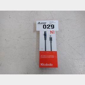 MCDODO 36W FLAT APPLE LIGHTNING LED FAST CHARGING CABLE FOR IPHONE IPAD - BLACK - 1.2 M