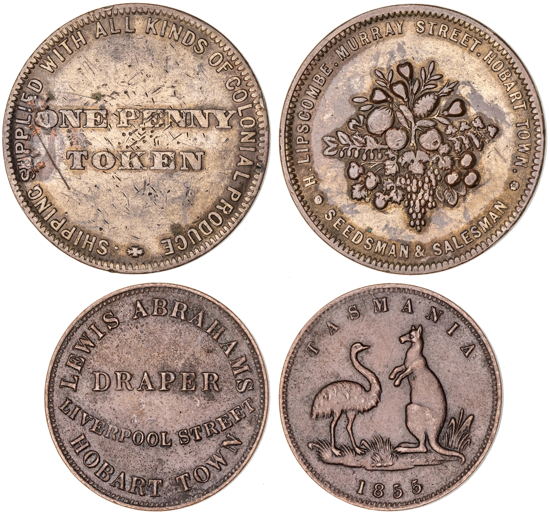 Hobart, Tasmania, H. Lipscombe, Penny, ND, VF