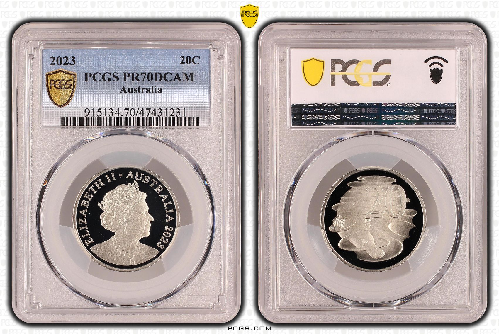 Twenty Cent, 2023, PCGS PR70DCAM