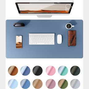 23.6" X 13.8" YSAGI LEATHER DESK PAD PROTECTOR, OFFICE DESK MAT, LARGE MOUSE PAD, NON-SLIP PU LEATHER DESK BLOTTER, LAPTOP DESK PA
