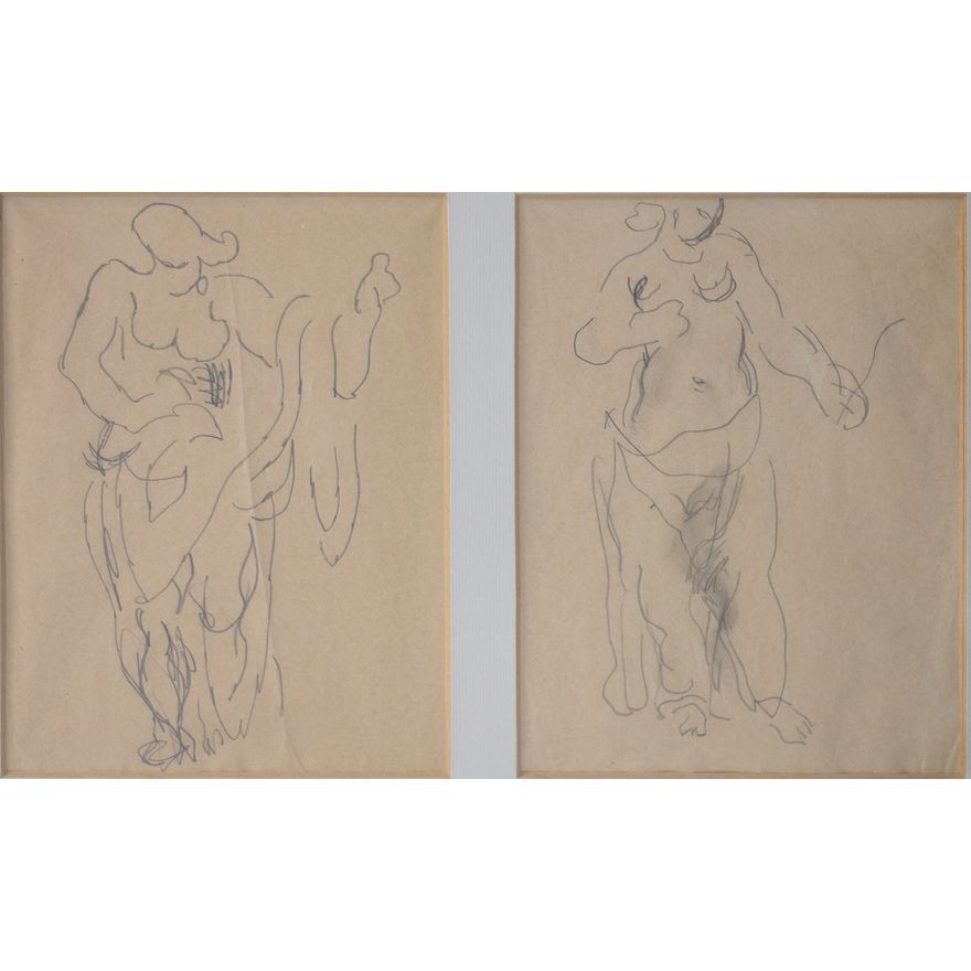 Duncan Grant 'Standing Goddesses (Design for a Screen)'