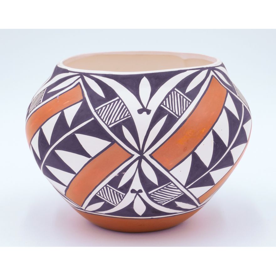 Vintage Acoma Polychrome Pottery Jar 6"