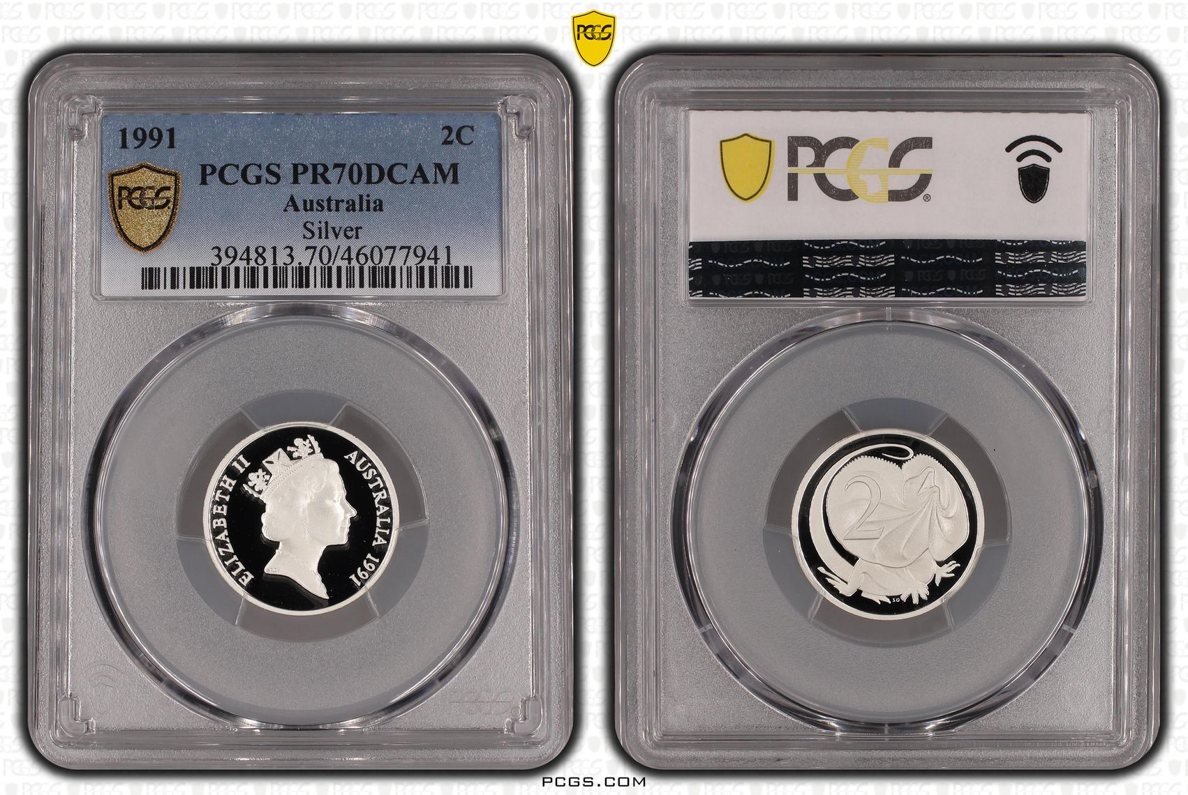 Elizabeth II, Silver, Two Cent, 1991, PCGS PR70DCAM