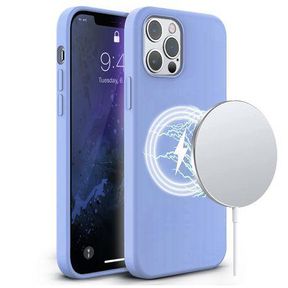 Silicone Magsafe Compatible Protective Cover For Iphone 13 Pro Purple |