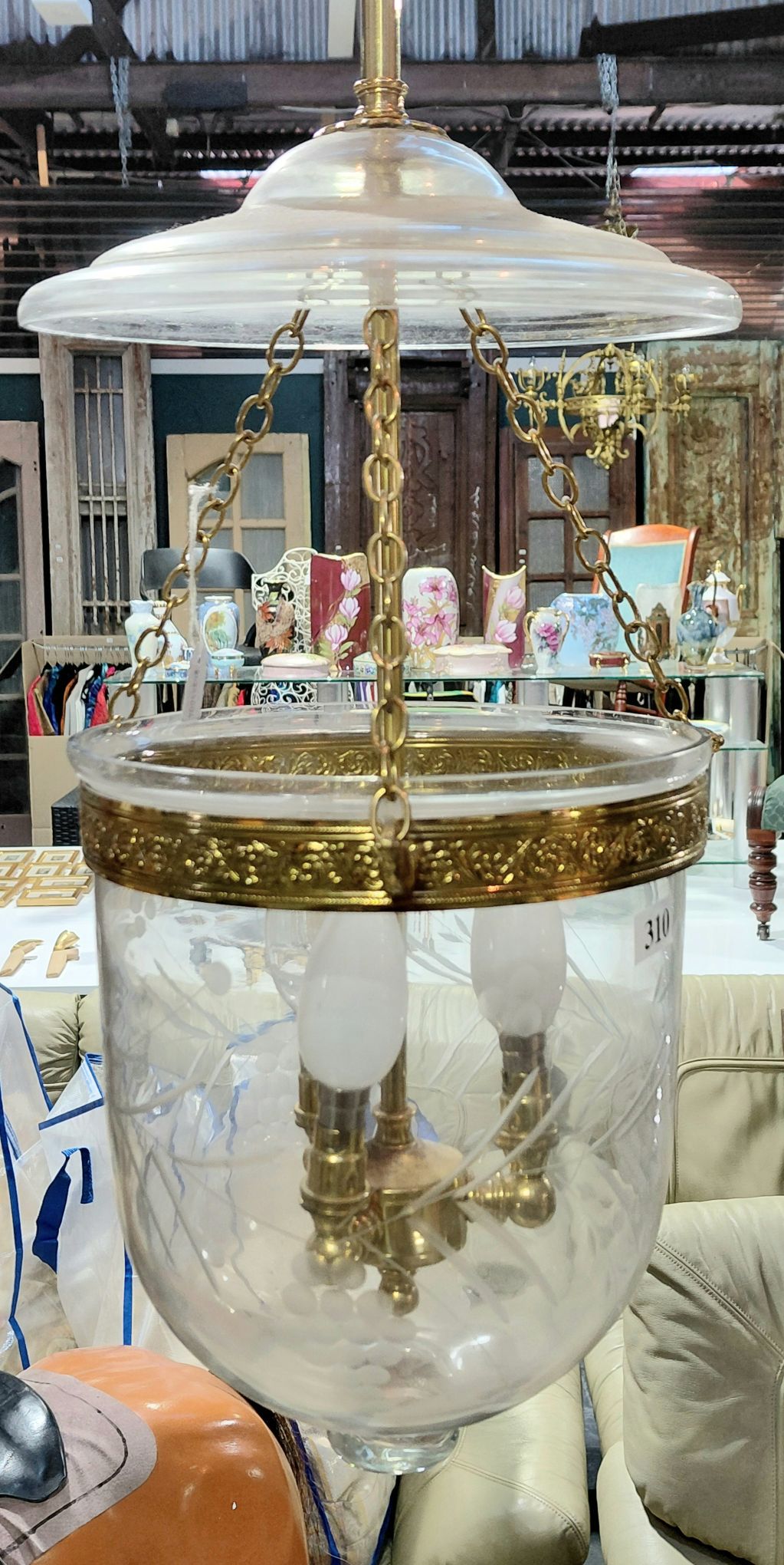 310 · VINTAGE BRASS FLOAT LIGHT