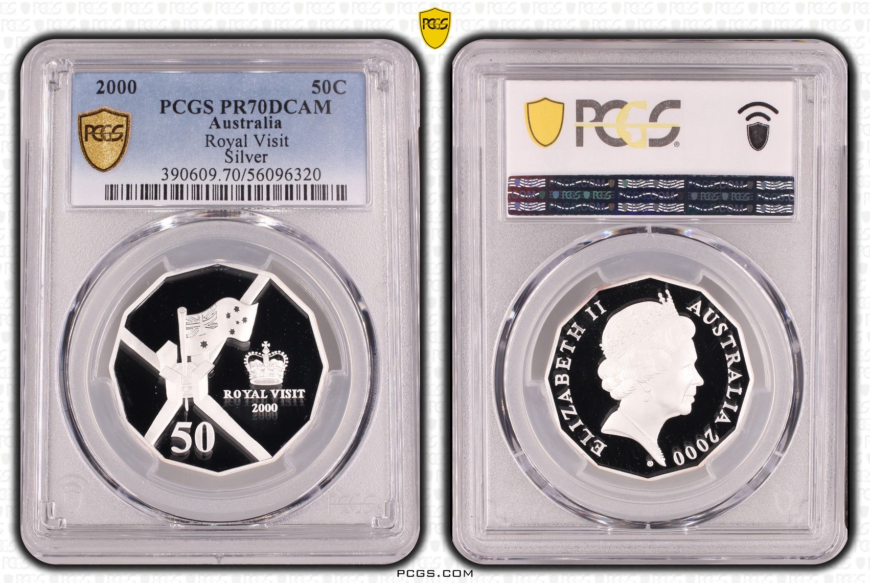 Royal Visit Silver, Fifty Cent, 2000, PCGS PR70DCAM