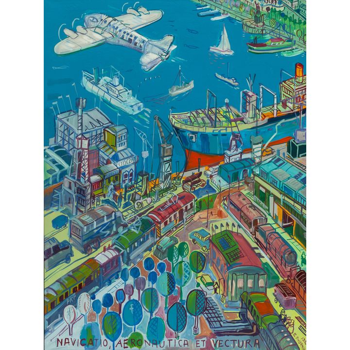 Edward Dwurnik | Żegluga, transport, lotnictwo, 1999