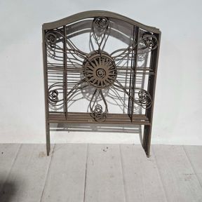 Lot of 6 Decorative Metal Garden Fence Panels - Sun