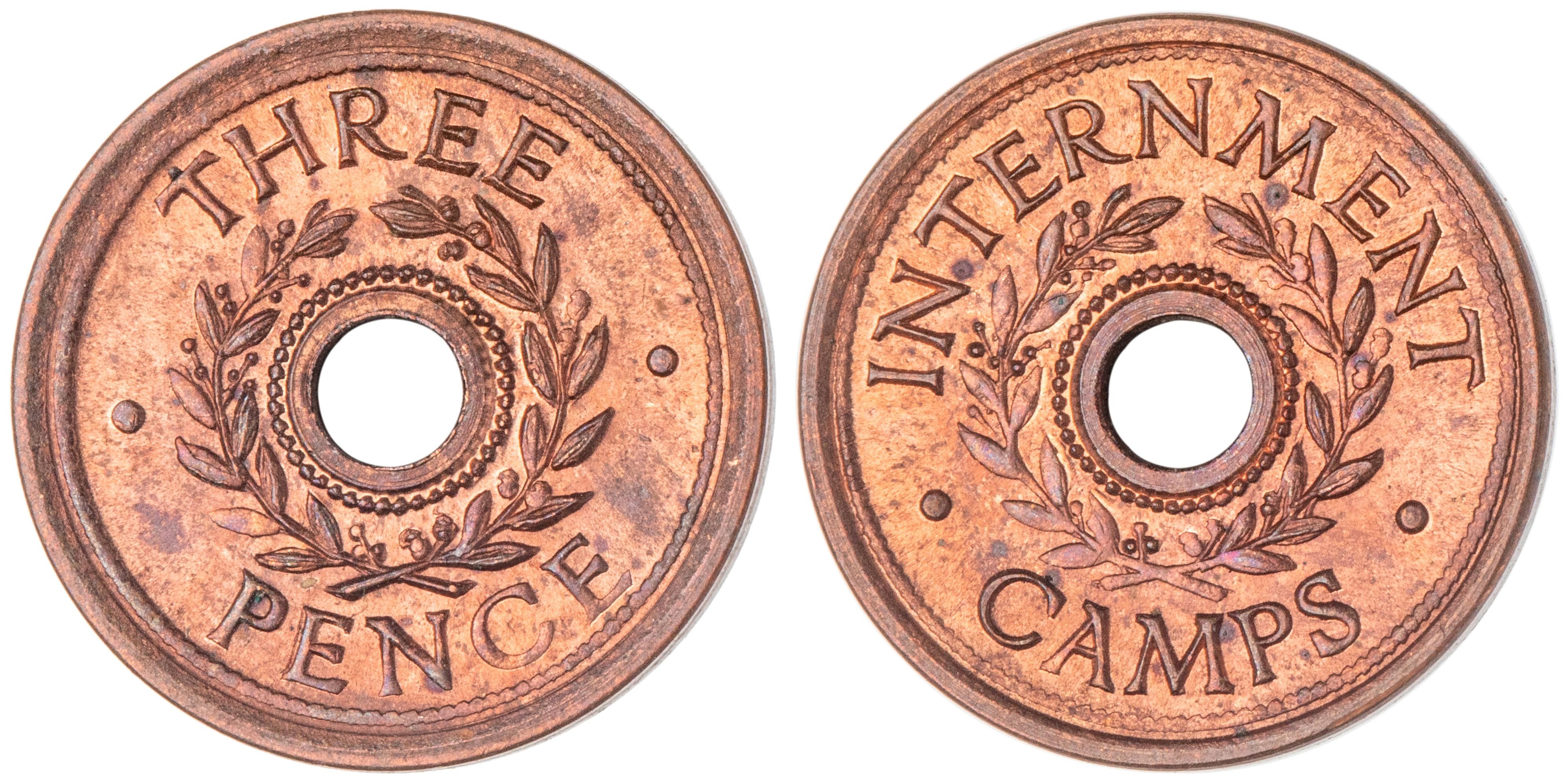 Hay Internment camp, Threepence, 1939 - 1945, UNC