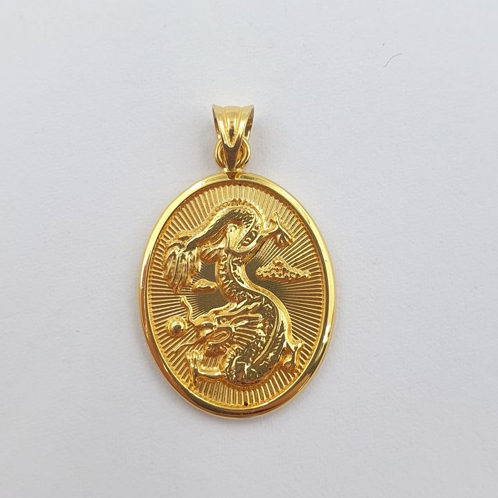 18ct Y/G Dragon Pendant