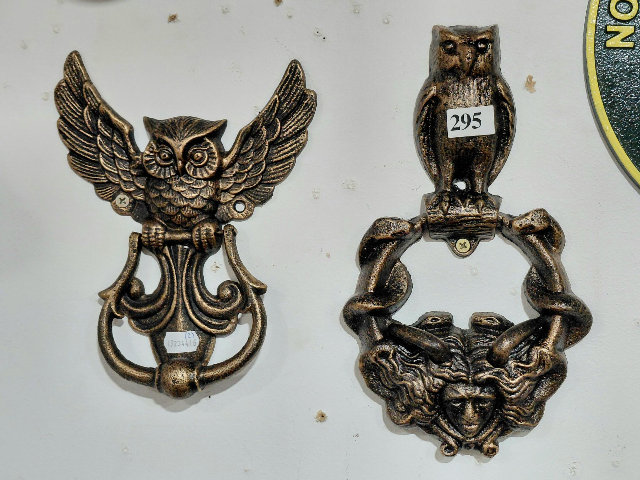 295 · 2 CAST IRON DOOR KNOCKERS