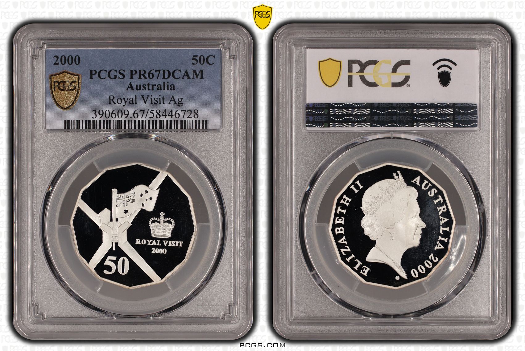 Elizabeth II, Royal Visit Silver, Fifty Cent, 2000, PCGS PR67DCAM
