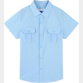 DILBYKE BOYS SHORT SLEEVE DRESS SHIRT SOLID BUTTON DOWN UNIFORM CASUAL WOVEN SHIRTS WITH TWO POCKETS LIGHT, BLUE- 16 YEARS