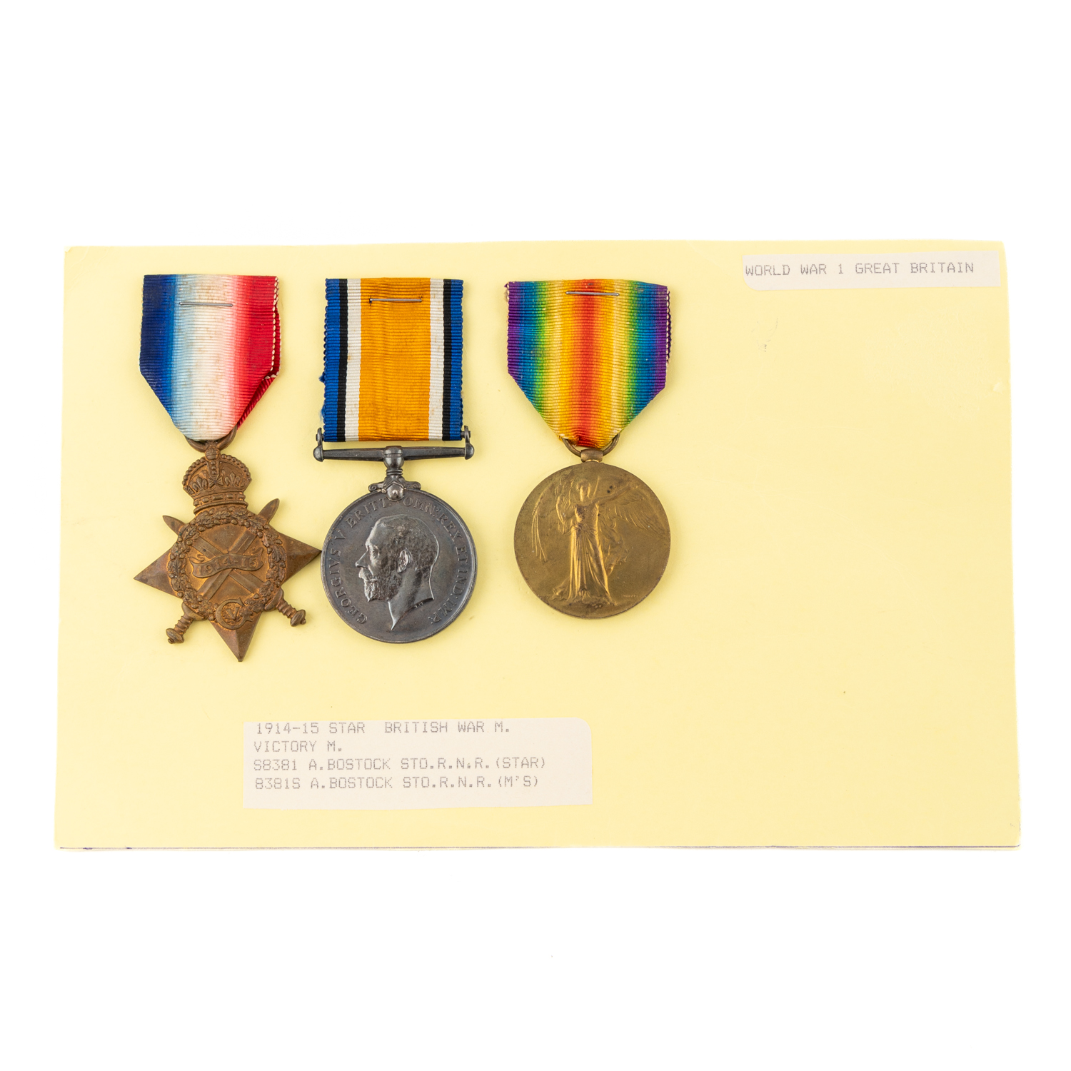164 · Great Britain, R.N.R 1914 - 15 Star Trio, WWI,