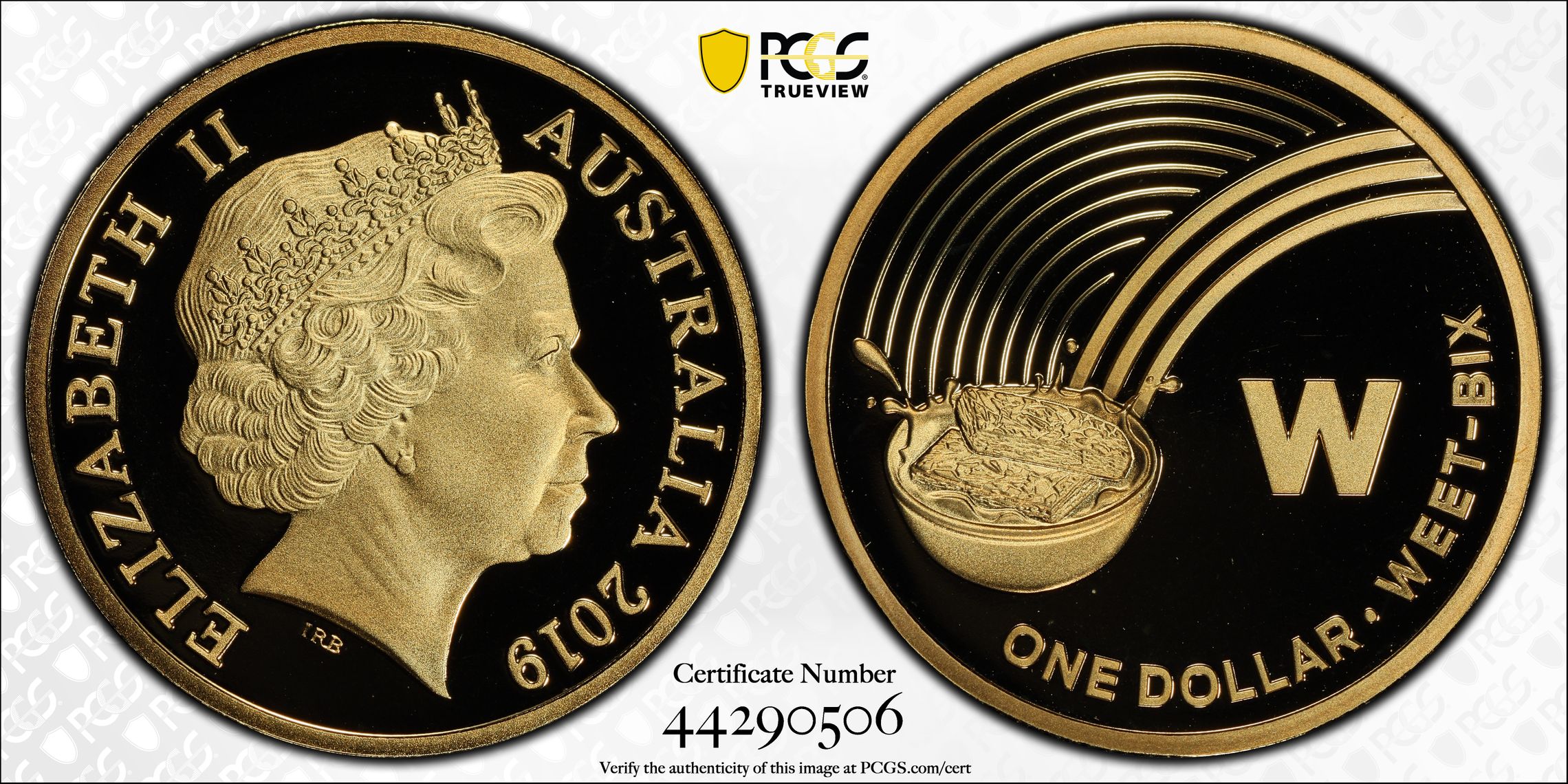 463 · 2019 Australia One Dollar, $1 W- Weet-Bix Great Aussie Coin Hunt PCGS - PR70DCAM POP 5/0 -506