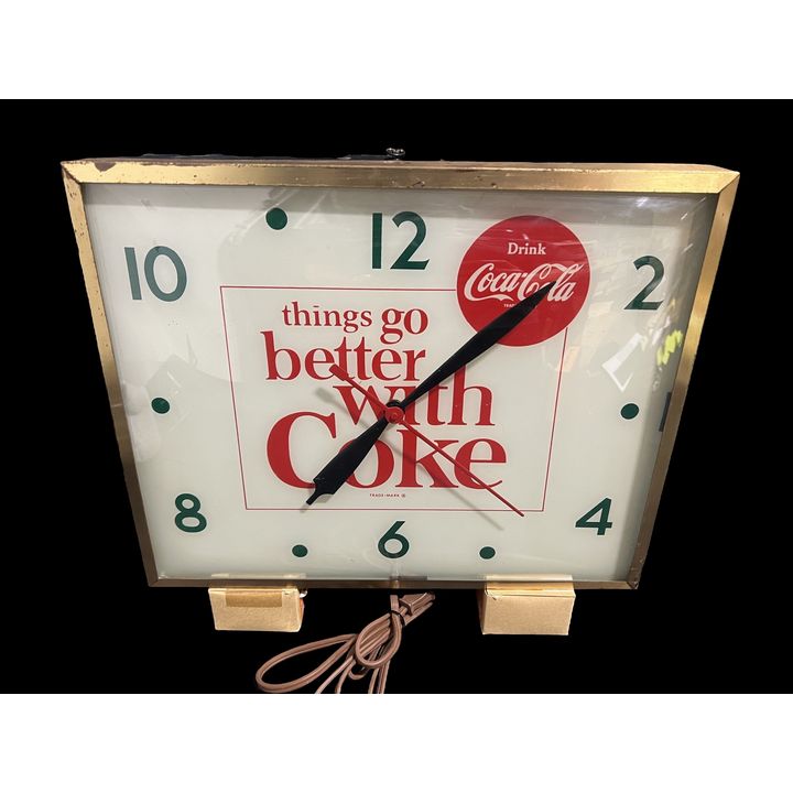 Things Go Better With Coke Coca Cola Soda Clock