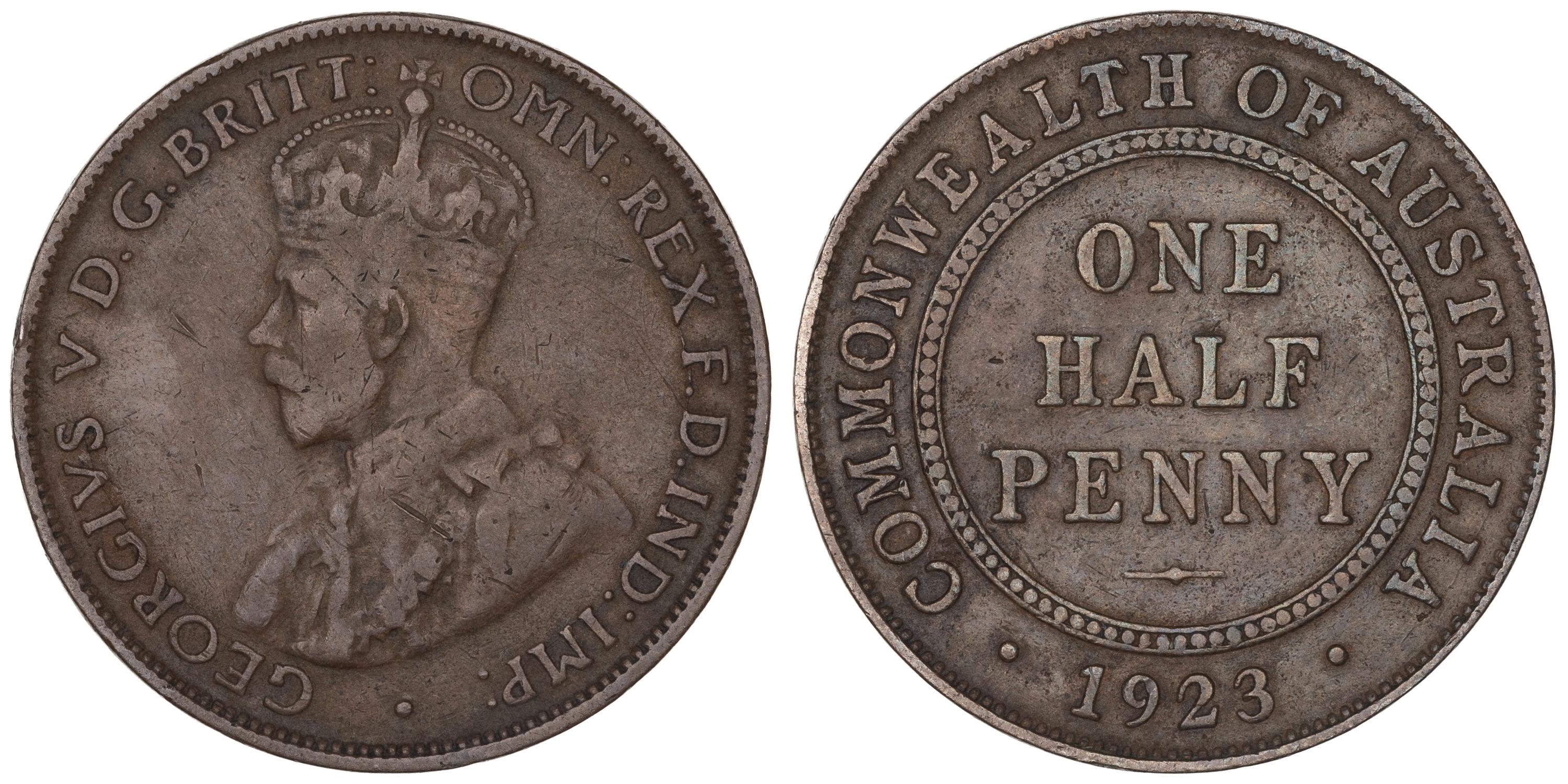 George V, Halfpenny, 1923, Good