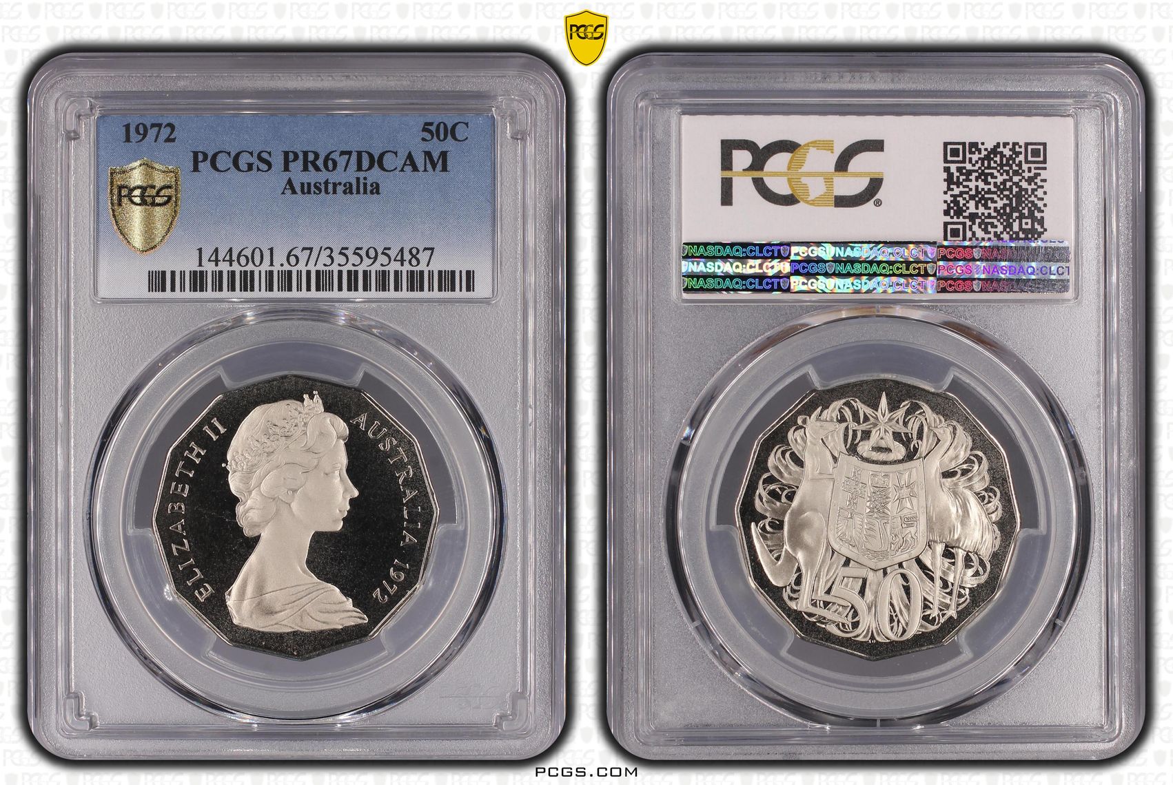 Fifty Cent, 1972, PCGS PR67DCAM