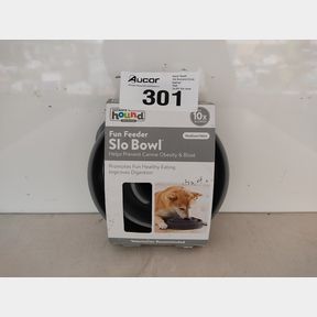 PERFECT PETS - FUN SLOW FEEDER DOG BOWL - GREY - GREY - S-M -
