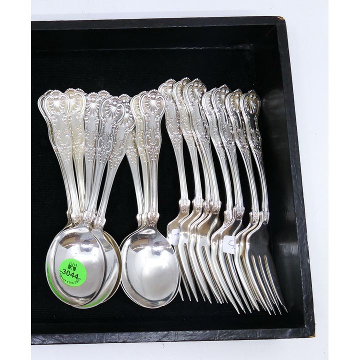 20pc Wallace ''Kings'' Sterling Soup Spoons & Pastry Forks