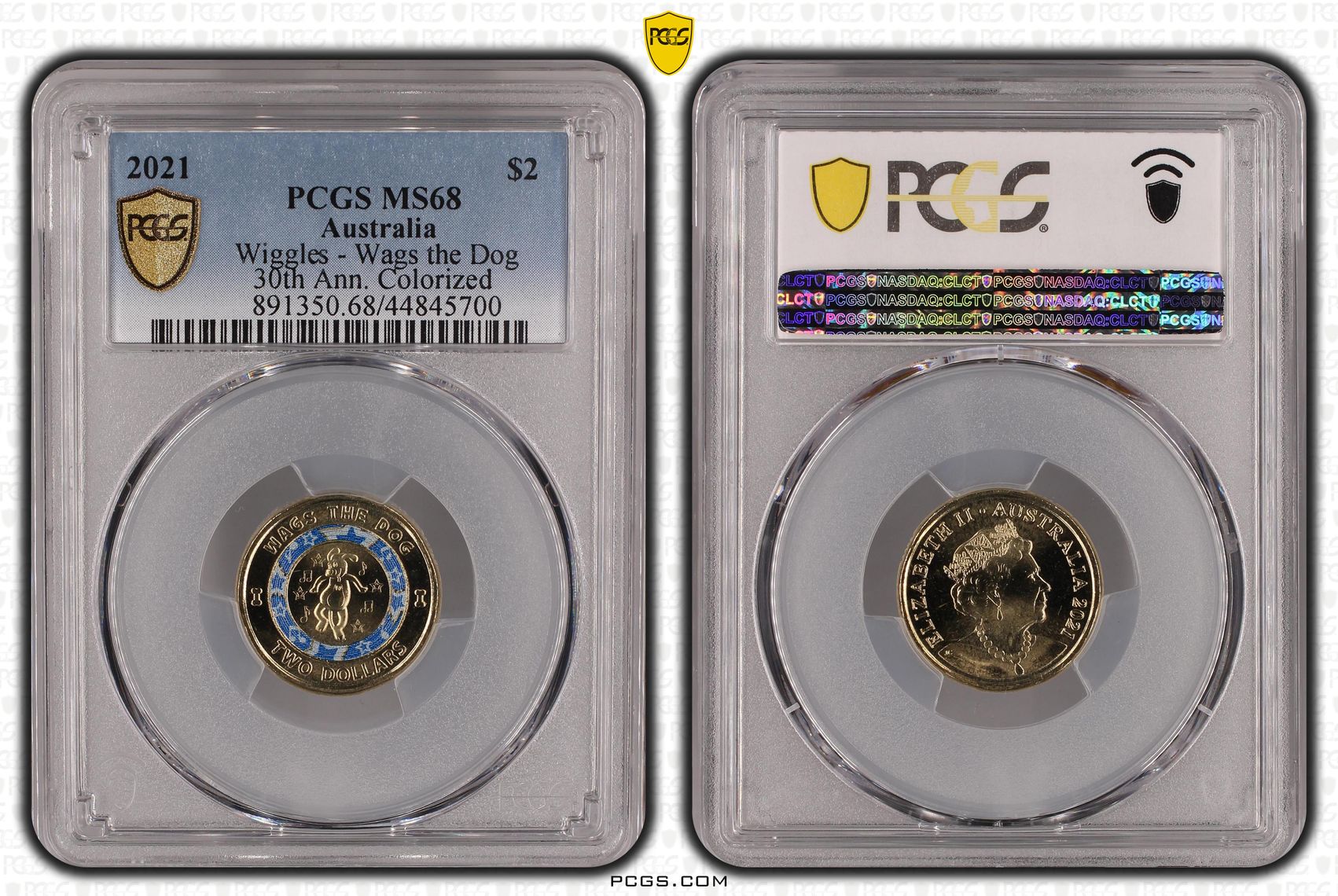 2021 Australia Two Dollar, $2 Wiggles - Wags the Dog PCGS - MS68 -700