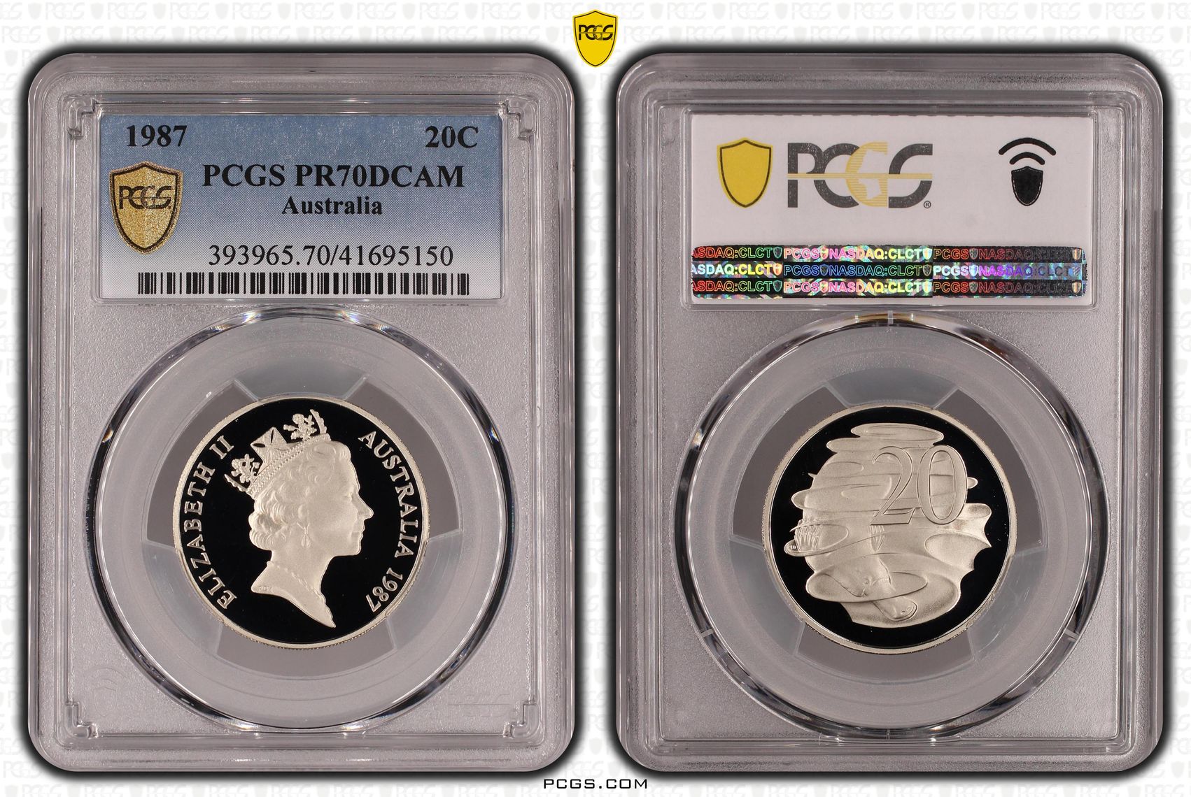 Elizabeth II, Twenty Cent, 1987, PR70DCAM