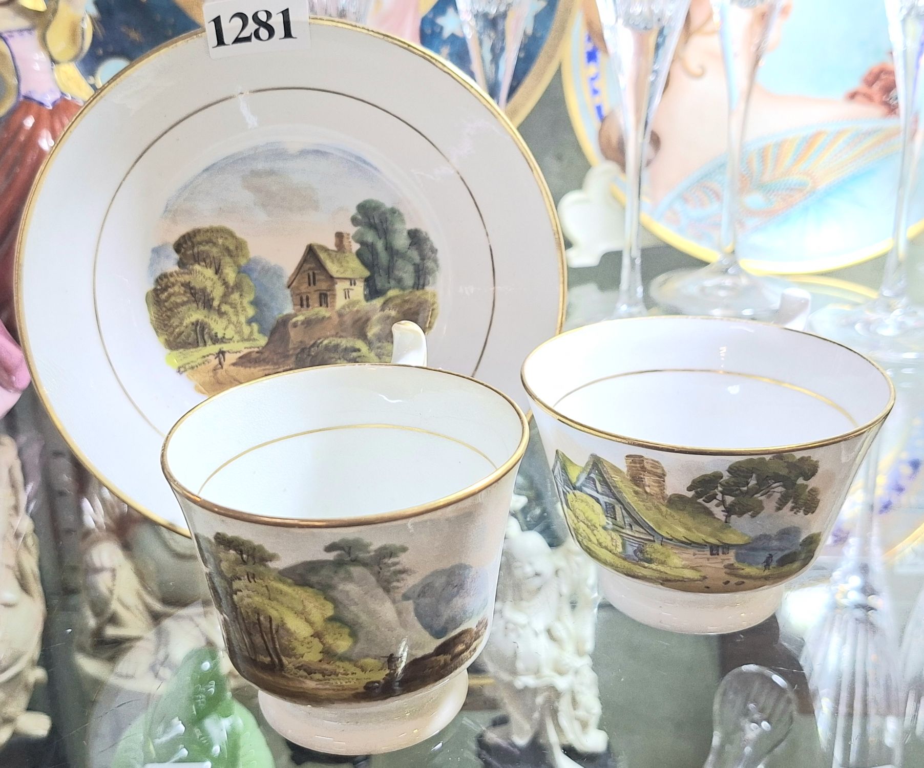 1281 · MACHIN PORCELAIN TRIO