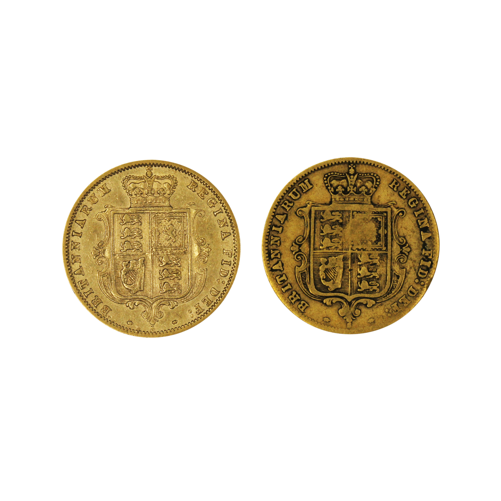 1175. · Group, Victoria, Half Sovereign,  1875-S, aFine