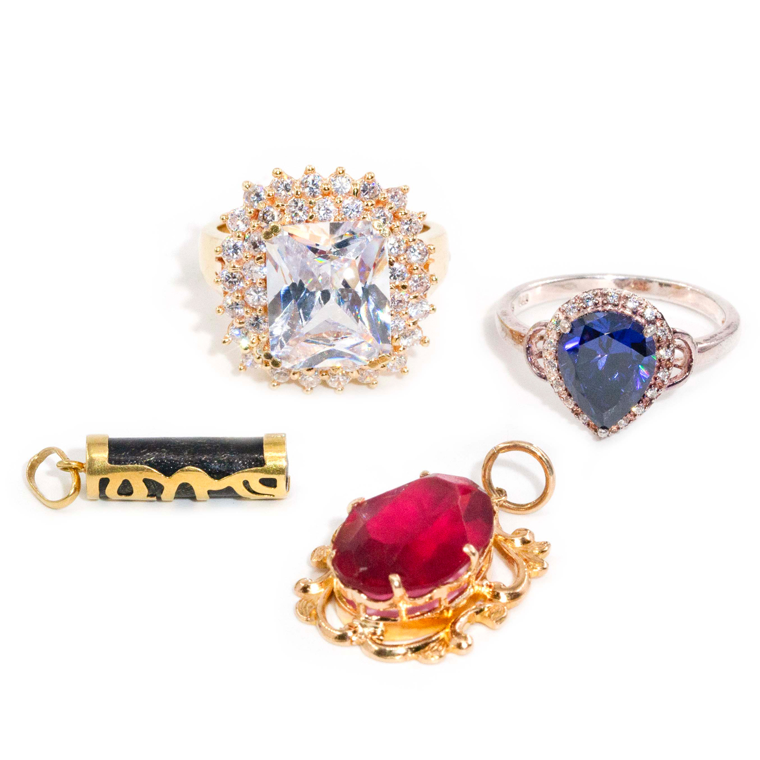 A Mix of 18ct/9ct Gold & Silver Jewellery