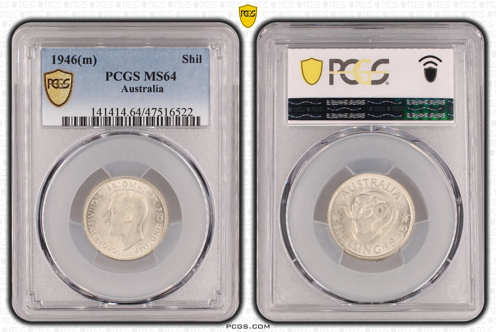 Shilling, 1946(m), PCGS MS 64