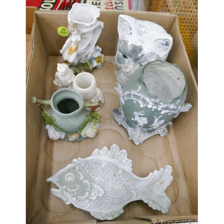 Box Antique Jasperware Small Vases Etc
