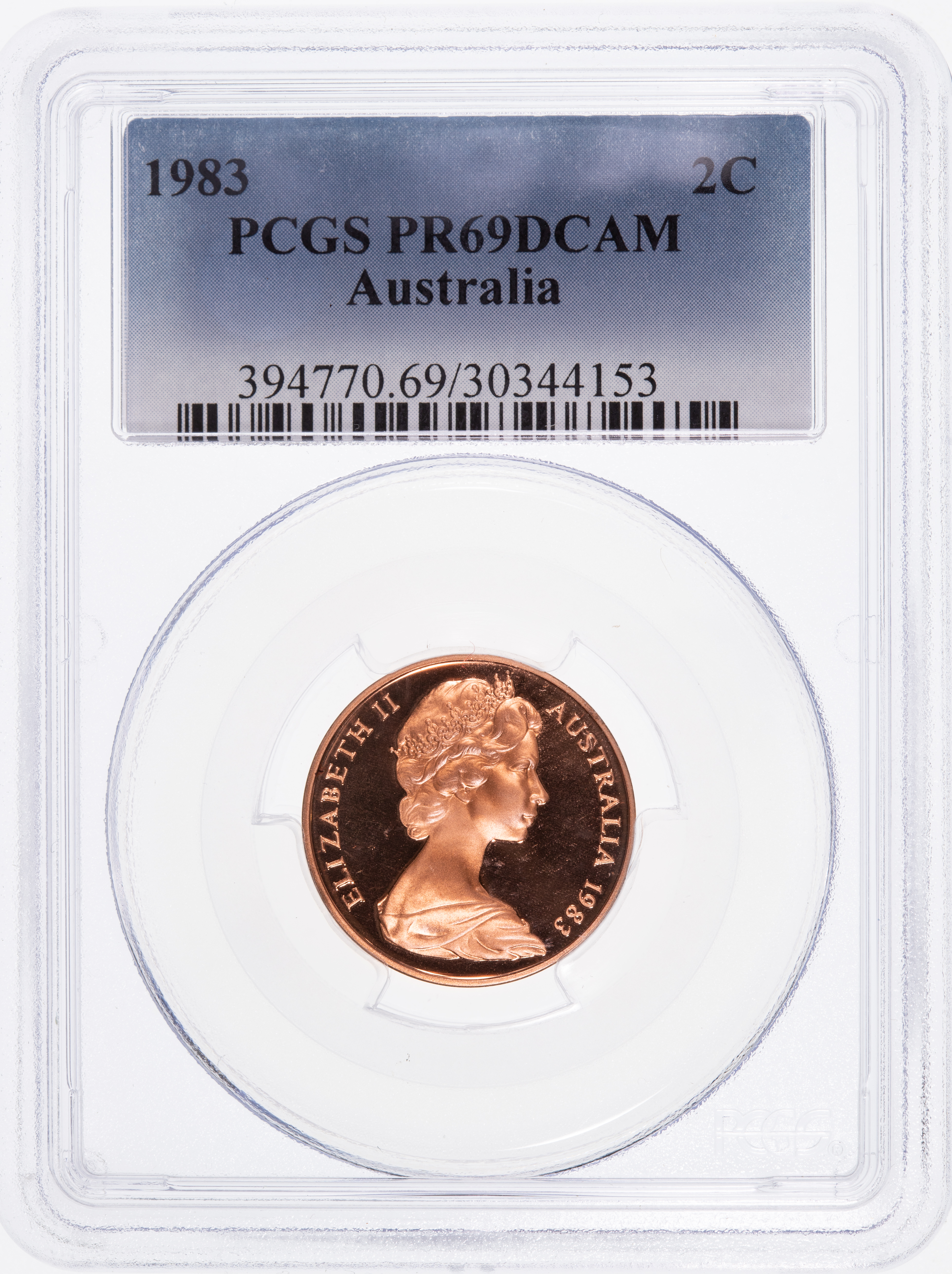 Two Cent, 1983, Pcgs Pr69dcam