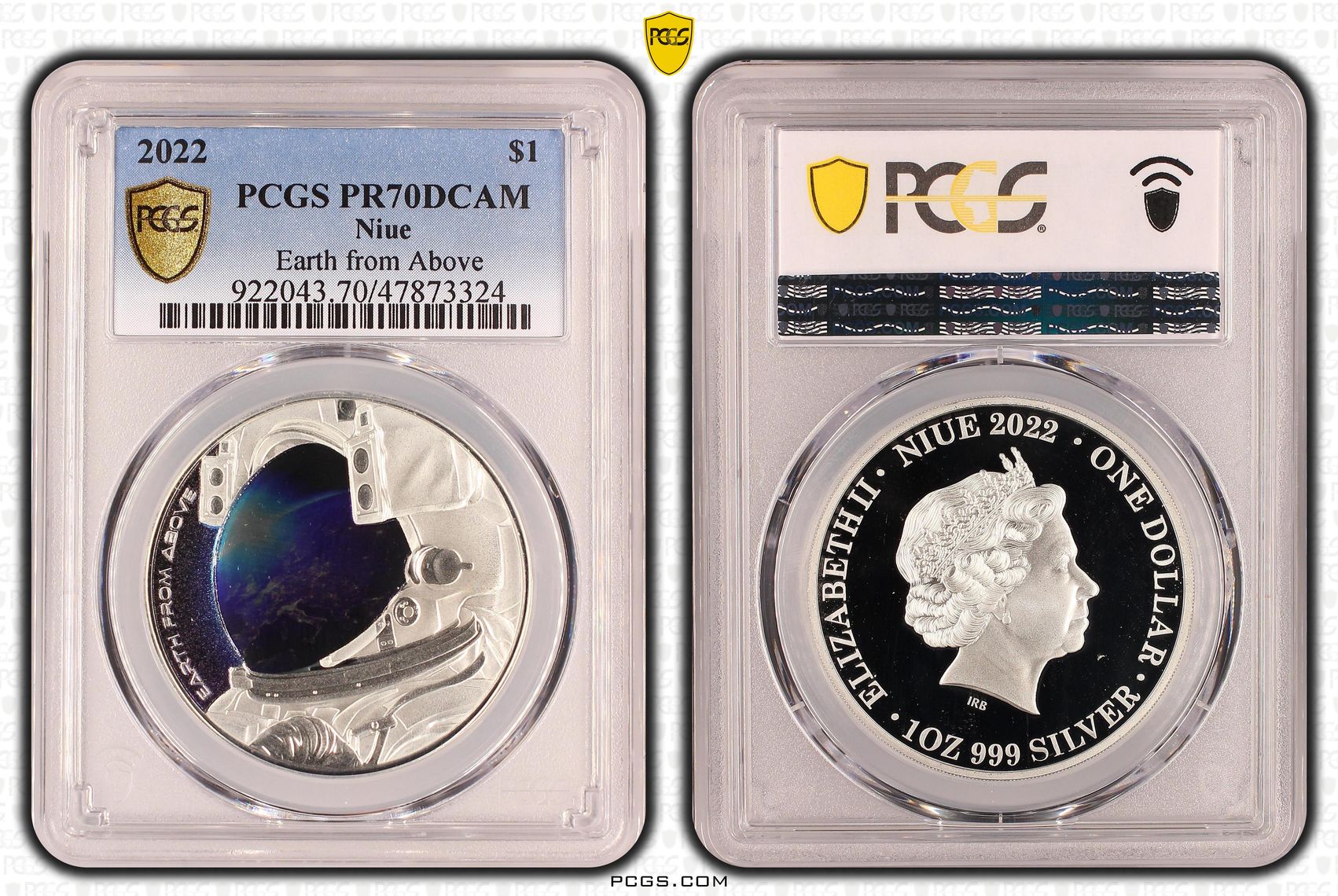 Niue, Earth from Above, POP 5/0, One Dollar, 2022, PCGS PR70DCAM